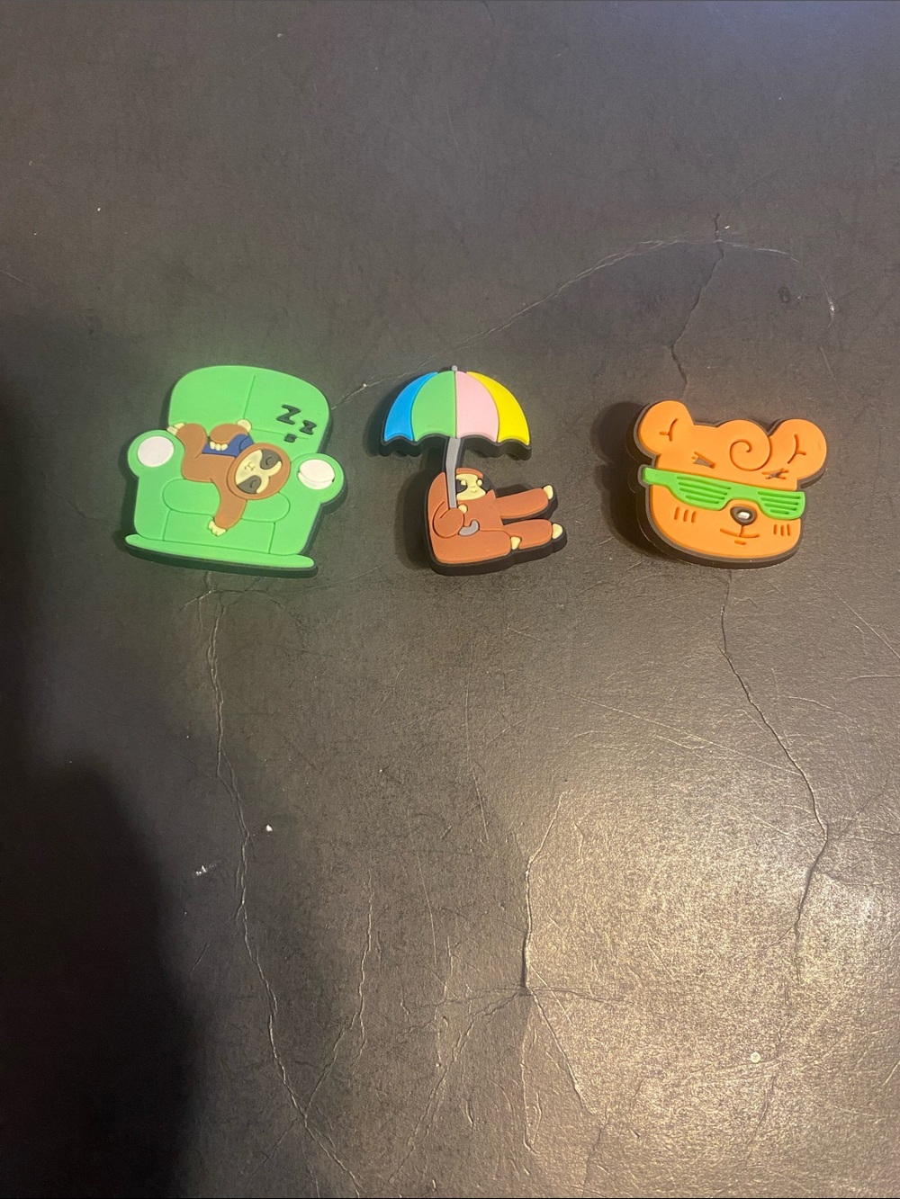 Jibbitz Cute Bear Sofa, Umbrella & Sunglasses Colorful Croc Charms